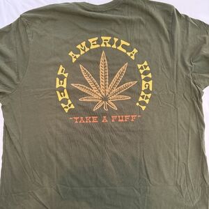 Green Graphic Tee with Yellow and Red Print 420 2xl Xxl 0003